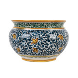 Hand-painted Italian flower pot - Vaso fiori di limoni S