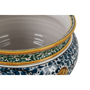 Hand-painted Italian flower pot - Vaso fiori di limoni S
