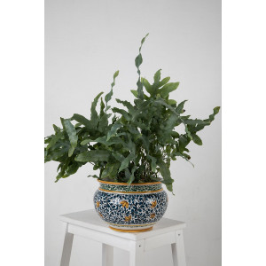 Hand-painted Italian flower pot - Vaso fiori di limoni S
