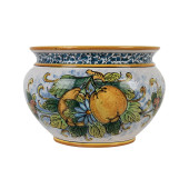 Handmade Sicilian flowerpot - Vaso di limoni S
