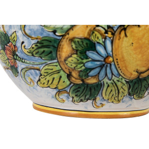 Handmade Sicilian flowerpot - Vaso di limoni S