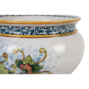 Handmade Sicilian flowerpot - Vaso di limoni S