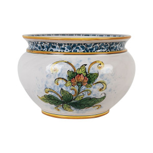 Handmade Sicilian flowerpot - Vaso di limoni S