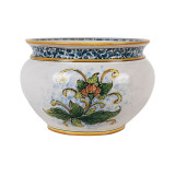 Handmade Sicilian flowerpot - Vaso di limoni S