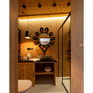 Aliso Dark Brown - elongated copper lamp from Mexico