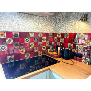 Roja Cereza red - Talavera red single colour tiles