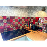 Roja Cereza red - Talavera red single colour tiles