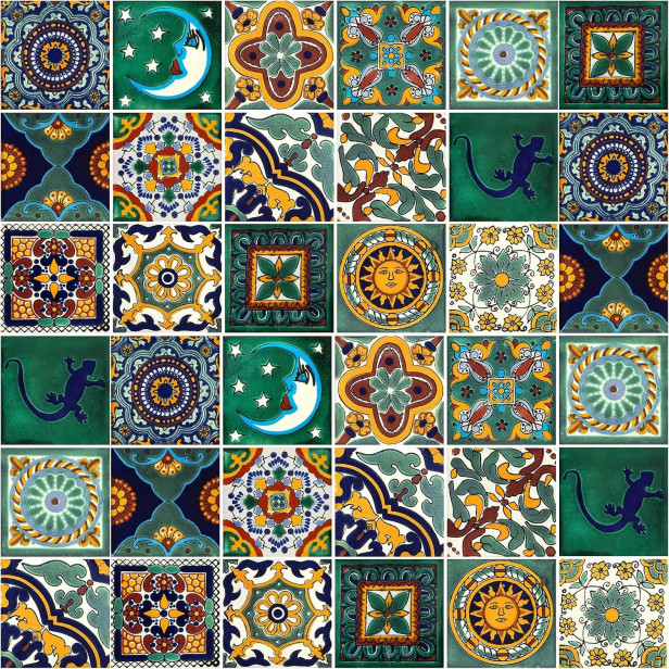 Verde - set of multi-colored wall decors - 15 pieces