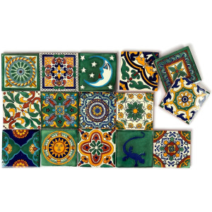 Verde - set of multi-colored wall decors - 15 pieces