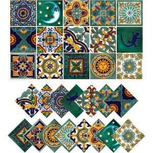 Verde - set of multi-colored wall decors - 15 pieces