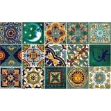 Verde - set of multi-colored wall decors - 15 pieces