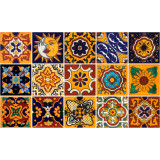 Girasol - set of multi-colored wall decors - 15 tiles