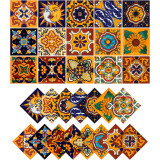 Girasol - set of multi-colored wall decors - 15 tiles