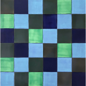Malaquita - patchwork of ceramic tiles - 30 pieces
