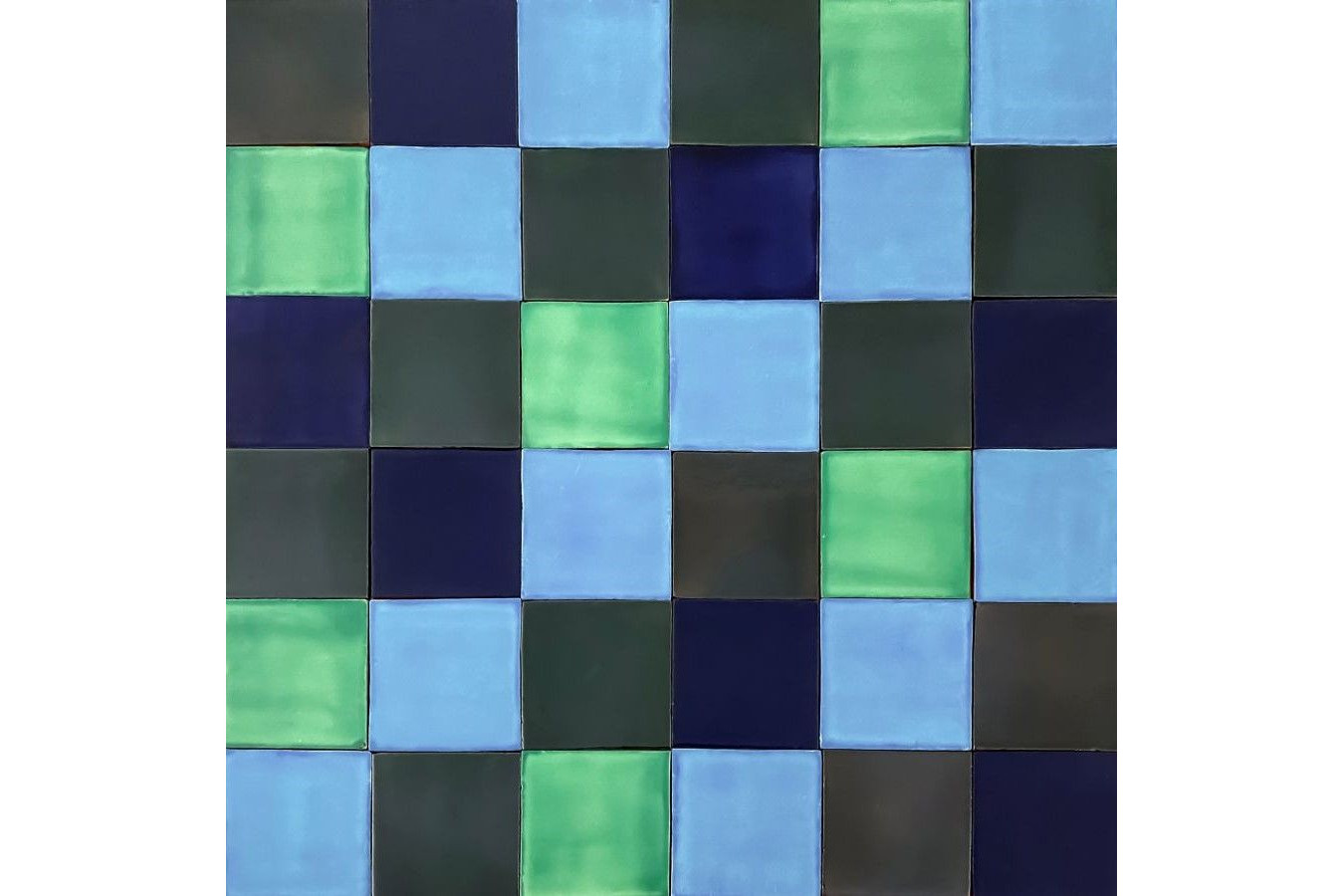 Malaquita - patchwork of ceramic tiles - 30 pieces