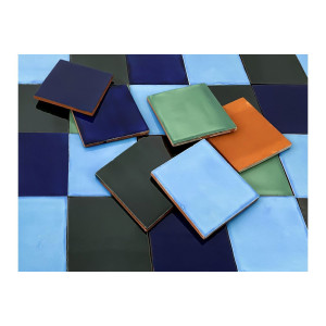 Malaquita - patchwork of ceramic tiles - 30 pieces