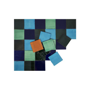 Malaquita - patchwork of ceramic tiles - 30 pieces