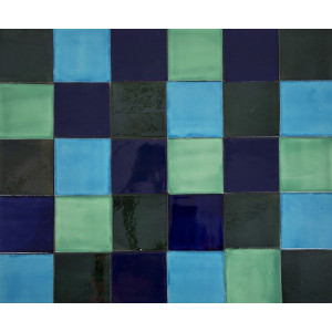 Malaquita - patchwork of ceramic tiles - 30 pieces