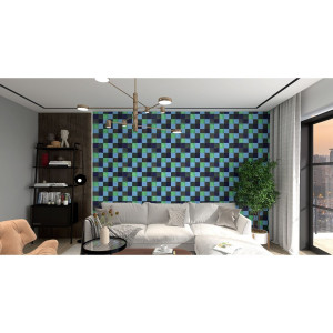 Malaquita - patchwork of ceramic tiles - 30 pieces