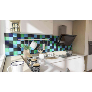 Malaquita - patchwork of ceramic tiles - 30 pieces