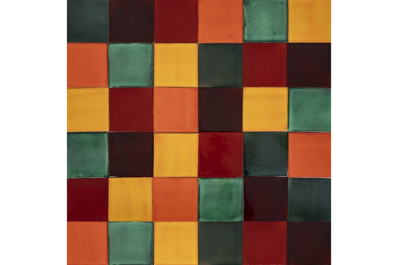 Borgoña - Patchwork of single color tiles - 30 pcs