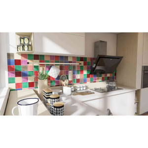 Ciruela - patchwork of ceramic tiles - 30 pieces