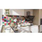 Ciruela - patchwork of ceramic tiles - 30 pieces