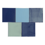 Azuna - Green-blue patchwork of single-color tiles - 30 pcs