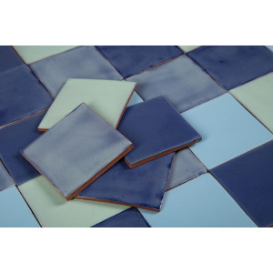 Azuna - Green-blue patchwork of single-color tiles - 30 pcs