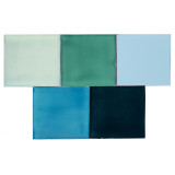 Azuta - Green-blue patchwork of single-color tiles - 30 pcs