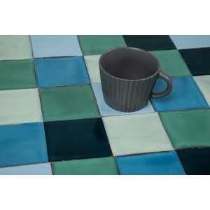 Azuta - Green-blue patchwork of single-color tiles - 30 pcs