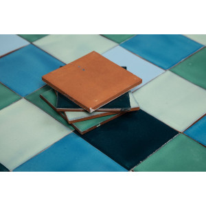 Azuta - Green-blue patchwork of single-color tiles - 30 pcs