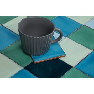 Azuta - Green-blue patchwork of single-color tiles - 30 pcs
