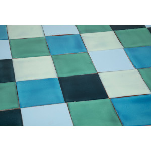 Azuta - Green-blue patchwork of single-color tiles - 30 pcs