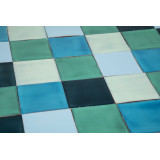 Azuta - Green-blue patchwork of single-color tiles - 30 pcs