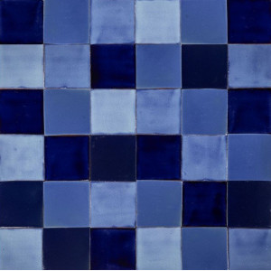 Azula - Blue patchwork of single color tiles - 30 pcs