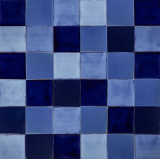 Azula - Blue patchwork of single color tiles - 30 pcs