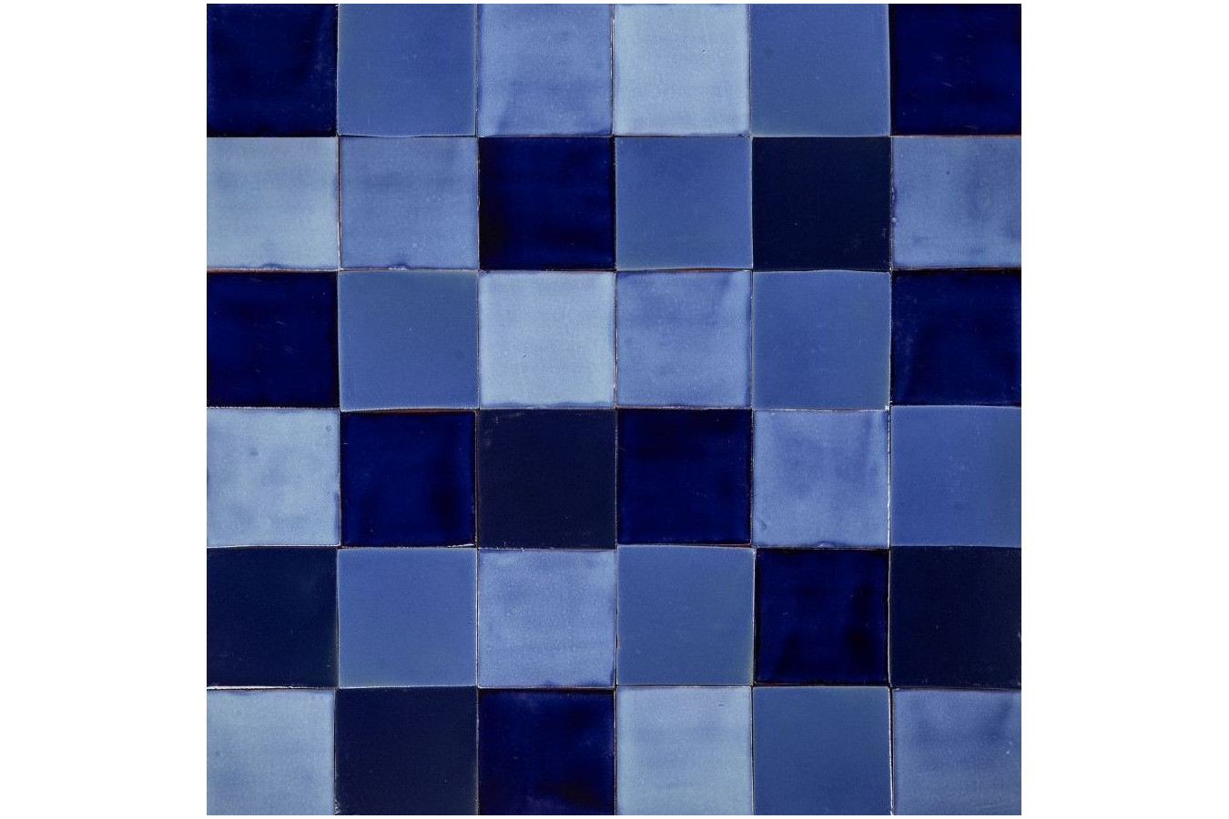 Azula - Blue patchwork of single color tiles - 30 pcs