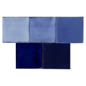 Azula - Blue patchwork of single color tiles - 30 pcs