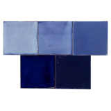 Azula - Blue patchwork of single color tiles - 30 pcs