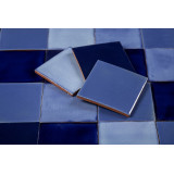 Azula - Blue patchwork of single color tiles - 30 pcs
