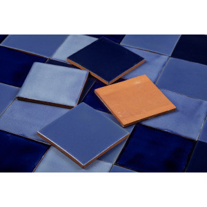 Azula - Blue patchwork of single color tiles - 30 pcs