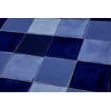 Azula - Blue patchwork of single color tiles - 30 pcs