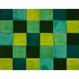 Verta - Green patchwork of single color tiles - 30 pcs