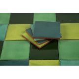 Verta - Green patchwork of single color tiles - 30 pcs