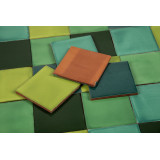 Verta - Green patchwork of single color tiles - 30 pcs