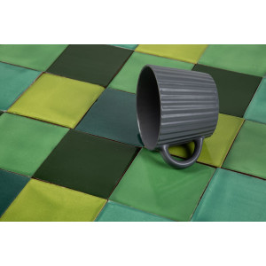 Verta - Green patchwork of single color tiles - 30 pcs