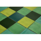 Verta - Green patchwork of single color tiles - 30 pcs