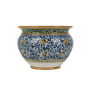 Vaso fiori di limoni M - hand-painted Italian flower pot