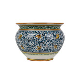 Vaso fiori di limoni M - hand-painted Italian flower pot